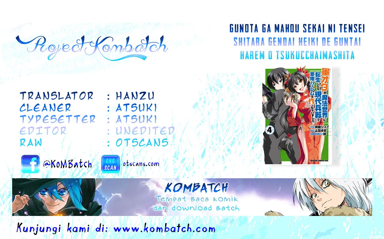 Gunota ga Mahou Sekai ni Tensei Shitara, Gendai Heiki de Guntai Harem o Tsukucchaimashita!? Chapter 15 Gambar 1